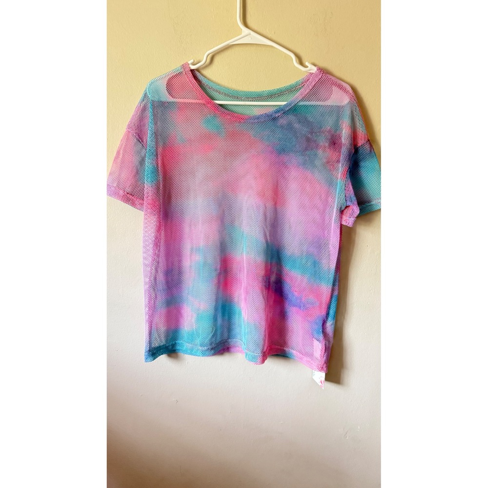 Makemechic Tie Dye Mesh Top See Through Festival Rave Party Medium
